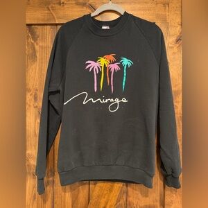 Mirage Las Vegas Black Crewneck Sweatshirt with Palm Trees Made in USA